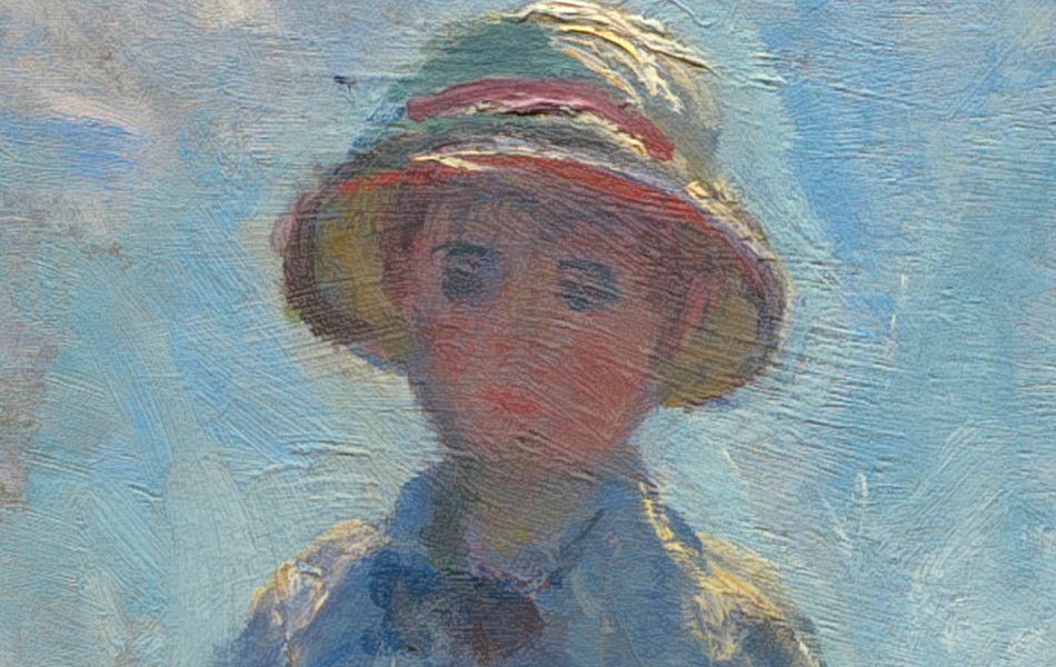 Woman with a Parasol - Jean Monet Close-up